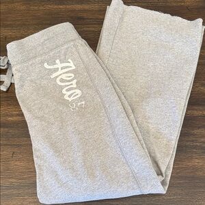 Aeropostale Wide Leg Gray Sweatpants Small